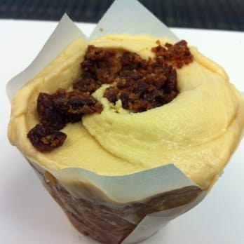 Baked & Wired - Flapjack (Maple Brown Butter Cupcake w/Caramel Buttercream, Candied Bacon on Top, $3.50) - Bakeries Near Me - Washington, DC, District of Columbia Baked & Wired - Flapjack (Maple Brown Butter Cupcake w/Caramel Buttercream, Candied Bacon on Top, $3.50) - Bakeries Near Me - Washington, DC, District of Columbia