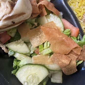 Olive Tree Mediterranean - Up close on the salad under the chicken shawarma! - Mediterranean Near Me - Fresno, California Olive Tree Mediterranean - Up close on the salad under the chicken shawarma! - Mediterranean Near Me - Fresno, California