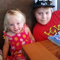 My nephew and daughter .... happy after full tummies