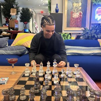 CitizenM Boston Back Bay - Chess Set & Seating Area - Hotels Near Me - Boston, Massachusetts