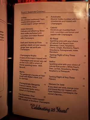 Menu photo 4 Flute Midtown New York, NY