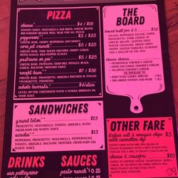 This is updated menu with really good pizza