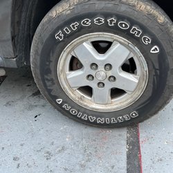 Smith Tire Service - Curbed tire.