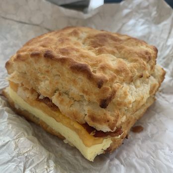 Early Bird Biscuit Company - Bacon egg and cheese. So warm and fluffy and filling! - Bakeries Near Me - Richmond, Virginia