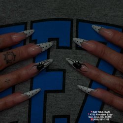 Day Nail Bar - French Polka dot Nails Art at Day Nail Bar. CALL(408)591-1166 4750 Almaden Expy, San Jose, CA, 95118. Follow Us: IG @day_nailbar