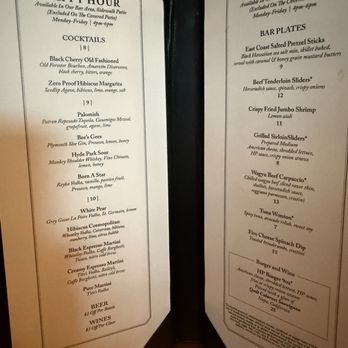 Hyde Park Prime Steakhouse - Happy hour menu - Steakhouses Near Me - Sarasota, Florida