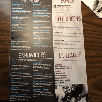 Freddie's Tavern - the menu for the game - New American Near Me - Mount Pleasant, Michigan