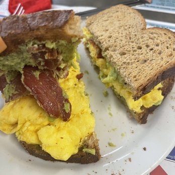 Grumpy's Restaurant - Avocado, Bacon, Egg & Cheese Sandwich on Toast - Breakfast & Brunch Near Me - Orange Park, Florida Grumpy's Restaurant - Avocado, Bacon, Egg & Cheese Sandwich on Toast - Breakfast & Brunch Near Me - Orange Park, Florida