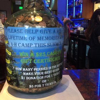 Casey's - Take a guess on how many coins inside the jar.. - American Near Me - Zephyr Cove, Nevada Casey's - Take a guess on how many coins inside the jar.. - American Near Me - Zephyr Cove, Nevada
