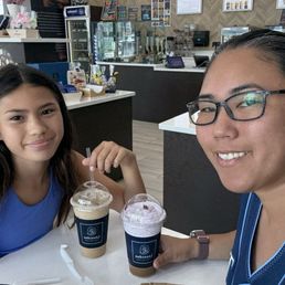 Iced Caramel latte and ube latte
