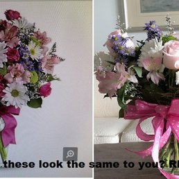 DO NOT ORDER from here! the bouquet is skimpy and small. I paid for the pic on the left and got the one o n the right.