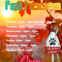 The Bark & Buoy - 2026 Fall Hours