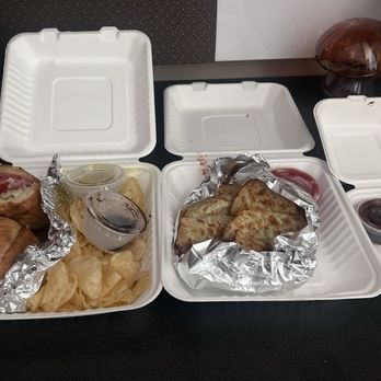 Pies & Pints - Garlic Bread w/ Cheese, Italian Hero, and Chocolate Peanut Butter Brownie Terrine - Pizza Near Me - Charleston, West Virginia