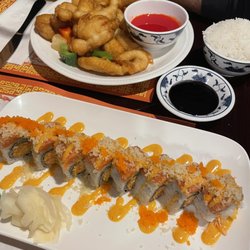 The amazing roll, and the sweet and sour chicken