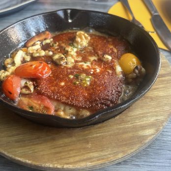 Moussaka Mediterranean Kitchen - Saganaki (grilled Halloumi.cheese) - Mediterranean Near Me - San Leandro, California Moussaka Mediterranean Kitchen - Saganaki (grilled Halloumi.cheese) - Mediterranean Near Me - San Leandro, California