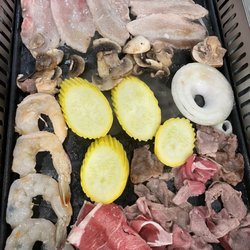 Yakishabu Sushi House  - Shrimp, Pork belly, Lamb