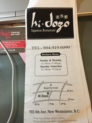 Hi Dozo Sushi by null