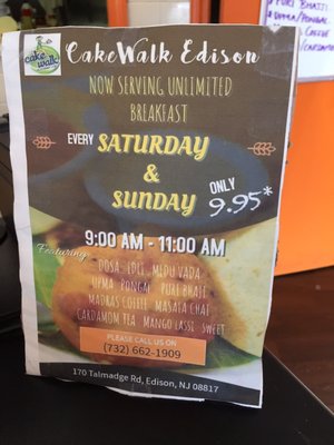 Menu photo 1 CakeWalk Edison Edison, NJ