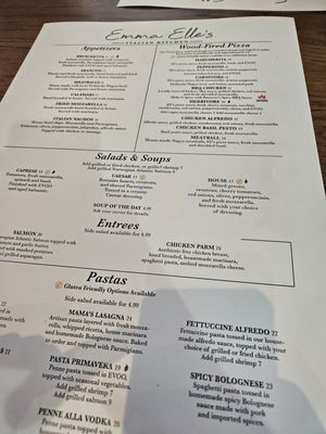 Menu photo 1 Emma Elle's Italian Kitchen Yukon, OK Menu photo 1 Emma Elle's Italian Kitchen Yukon, OK