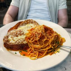 Vic's Italian Restaurant & Pizzeria - Pollo alla Parmigiana (Chicken Parm)  My husband loved it, I didn't.