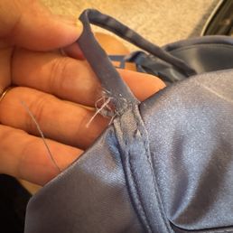 This my dress strap. And the boning is peeking out, i had to cut off part of it because it was extremely sharp. This my dress strap. And the boning is peeking out, i had to cut off part of it because it was extremely sharp.