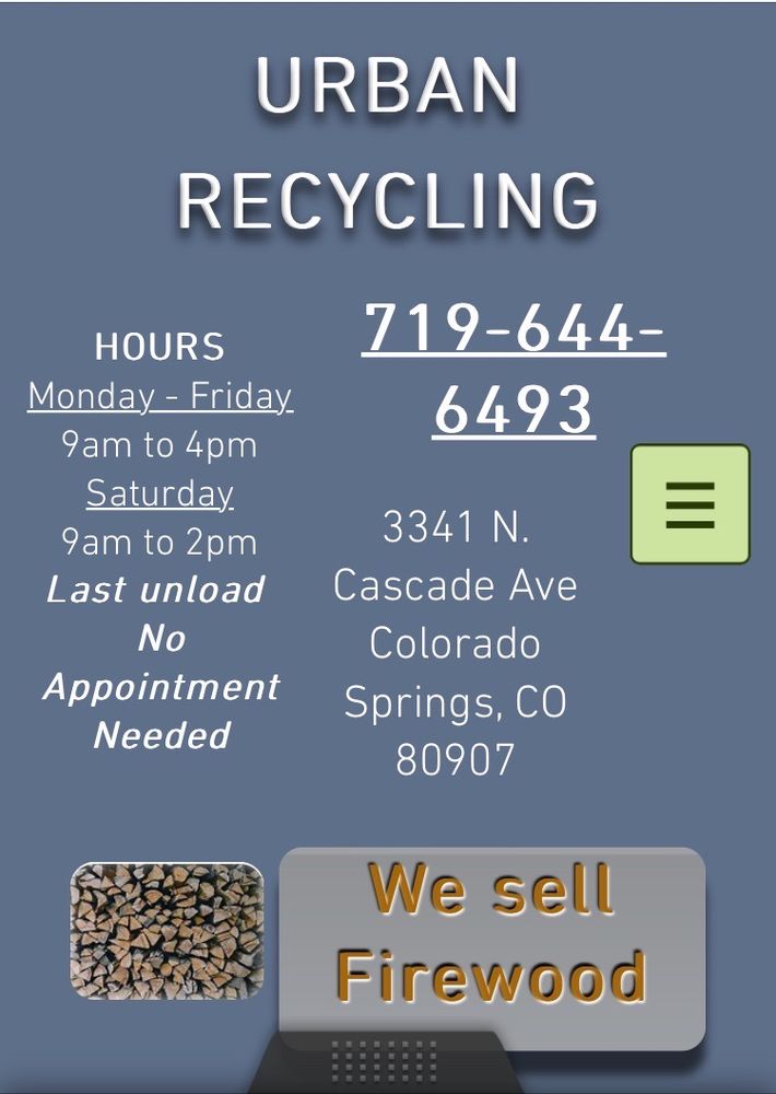 URBAN RECYCLING Updated August 2024 3341 N Cascade Ave, Colorado