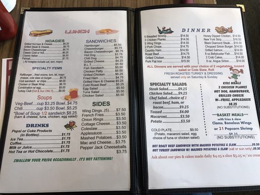 Menu photo 2 Little Sandy's Restaurant Oakland, MD