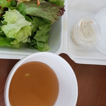 Tang's Sushi - Soup & salad accompany bento box lunch special - Sushi Bars Near Me - Roseville, California