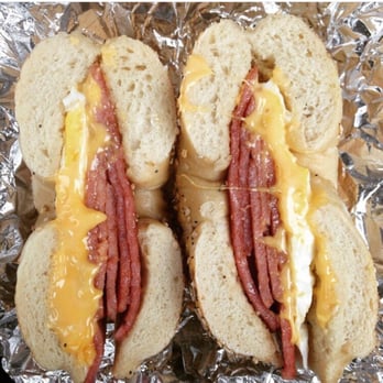 Alfa Bagels - Taylor ham egg and cheese on an everything bagel - Bagels Near Me - Randolph, New Jersey Alfa Bagels - Taylor ham egg and cheese on an everything bagel - Bagels Near Me - Randolph, New Jersey