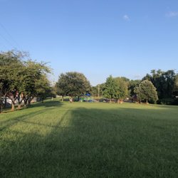 Isaac Litton Metro Park - Large lawn with a fence before Gallatin Pike