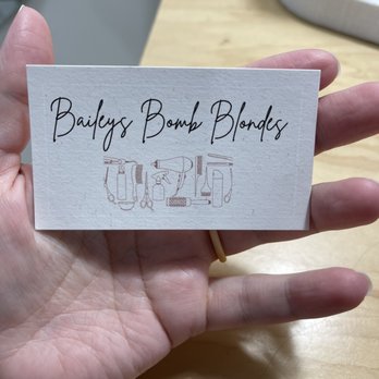 Salon Bloom - Bailey's business card - Hair Salons Near Me - Denton, Texas