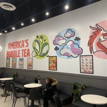 Kung Fu Tea - Pretty decoration less serious than Starbucks and Caribou... it kind of reminds me of day care setting - Bubble Tea Near Me - Maple Grove, Minnesota