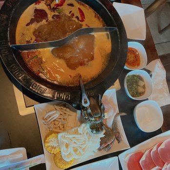 Squares Hot Pot - Spicy and tomato broth - Szechuan Near Me - Plano, Texas