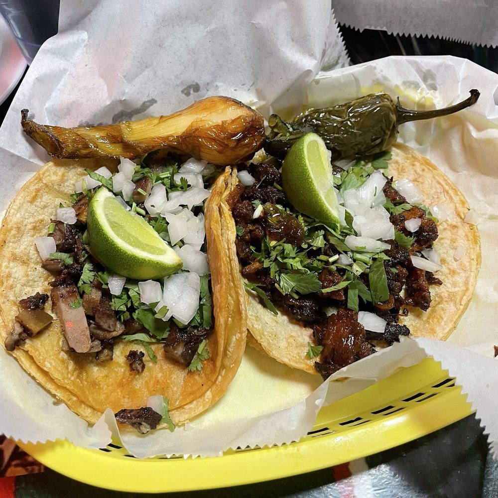 Viva Jalisco Restaurant - Lengua (left) + Pastor (right) Taco - Mexican Near Me - Norcross, Georgia Viva Jalisco Restaurant - Lengua (left) + Pastor (right) Taco - Mexican Near Me - Norcross, Georgia
