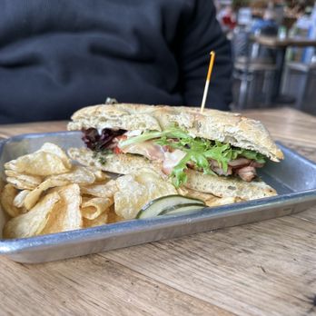 The Coffee Grounds - Minnesota Turkey on focaccia bread - Cafes Near Me - Eau Claire, Wisconsin