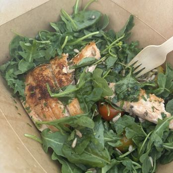 Outpost Kitchen - Hollywood Salad + salmon - Breakfast & Brunch Near Me - Costa Mesa, California Outpost Kitchen - Hollywood Salad + salmon - Breakfast & Brunch Near Me - Costa Mesa, California