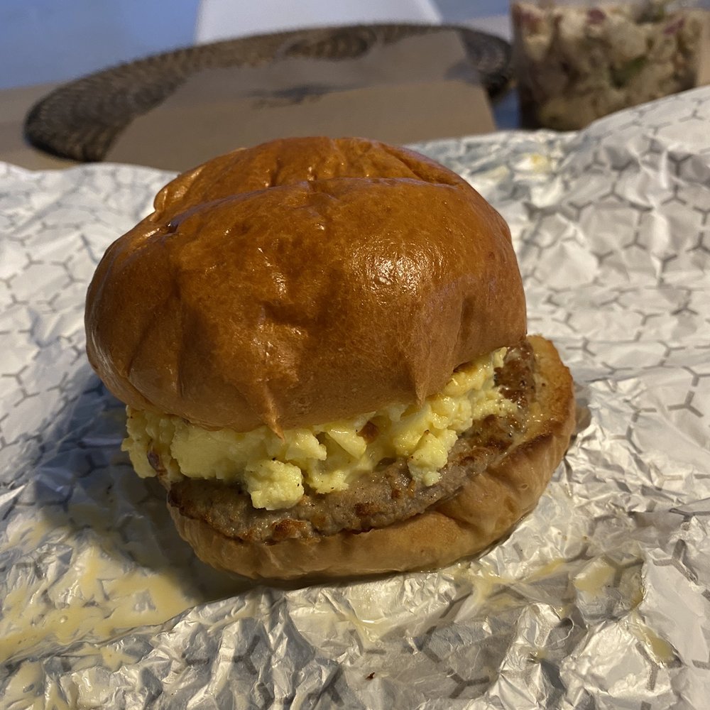 Roadrunner Grab+Go - Sausage and egg breakfast sandwich - Delis Near Me - Joshua Tree, California Roadrunner Grab+Go - Sausage and egg breakfast sandwich - Delis Near Me - Joshua Tree, California