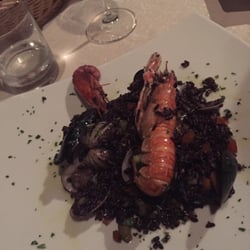 Lanterna Rossa - Riso Venere con verdure e crostacei