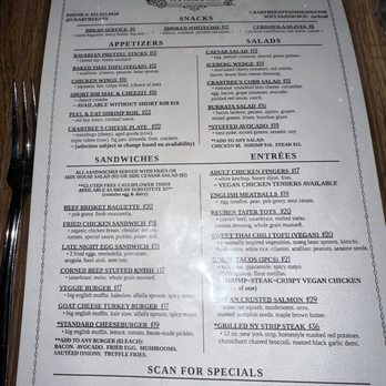 Crabtree's NY and Main - Menu - New American Near Me - Huntington, New York