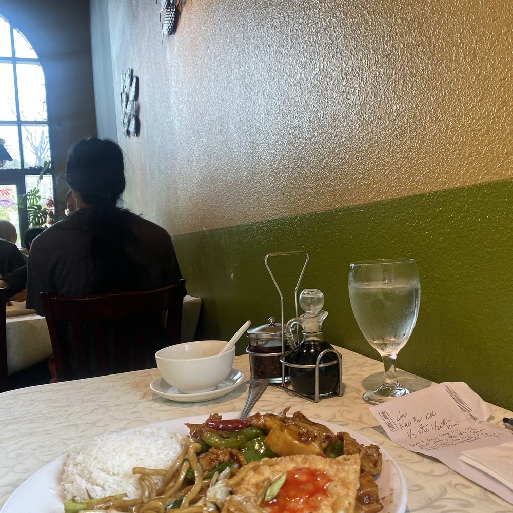 Mandarin Delight - Kao Pao chicken, 1/2 rice, 1/2 chow mein (14.25) - Chinese Near Me - Dublin, California