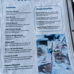 Drink menu! Great options! Drink menu! Great options!
