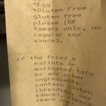 Underbelly - Order ticket that the kitchen saw but did not follow - Bars Near Me - San Diego, California