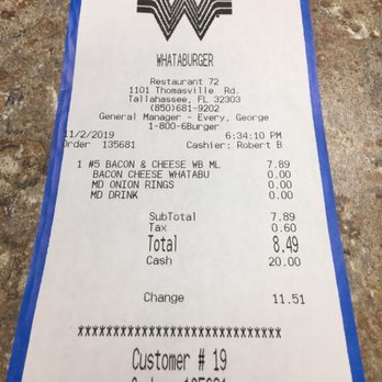 Whataburger - The end - Fast Food Near Me - Tallahassee, Florida Whataburger - The end - Fast Food Near Me - Tallahassee, Florida