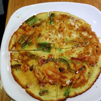 Gogi - Hamul Pajeon - Seafood Pancake  Korean Style Pancake With Shrimp, Clams, Mussels, Squid, Baby Octopus, Scallions And Onions - Korean Near Me - Kenner, Louisiana