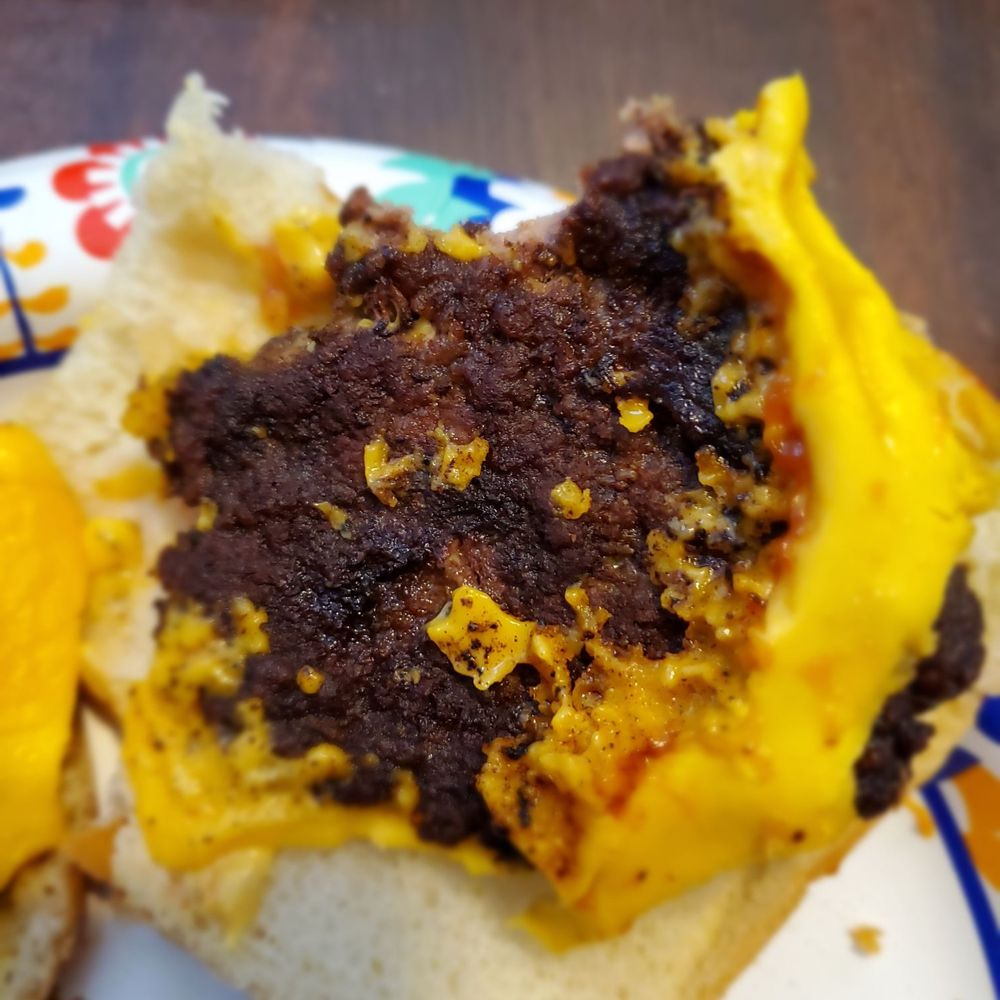 Small and burned burgers