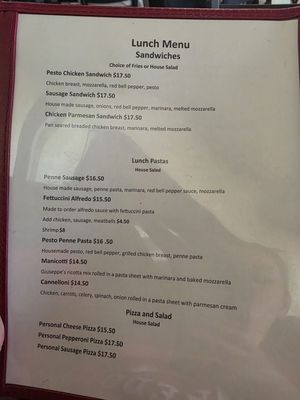 Menu photo 1 Giuseppe's Tucson, AZ