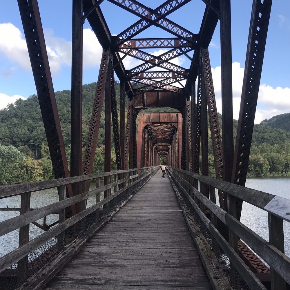 New River Trail State Park - Old railroad bridges and the view of the lake - Parks Near Me - Meadows, Virginia