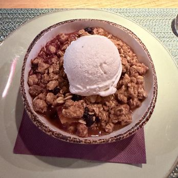 King's Landing Bistro - Utah peach and blueberry crisp - Bars Near Me - Springdale, Utah King's Landing Bistro - Utah peach and blueberry crisp - Bars Near Me - Springdale, Utah