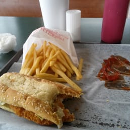 Fish sandwich special and fries! Fish sandwich special and fries!