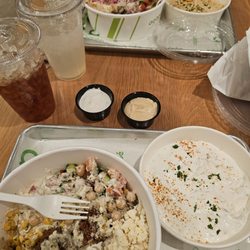Agapé Mediterranean  - Falafel bowl, gyro bowl, hummum and tzatziki